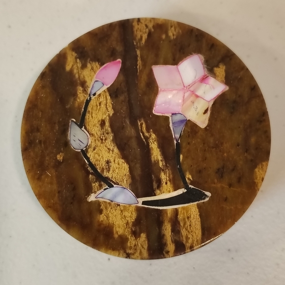 Marble Mother of Pearl Inlay Jewelry Trinket Box - Picture 2 of 5